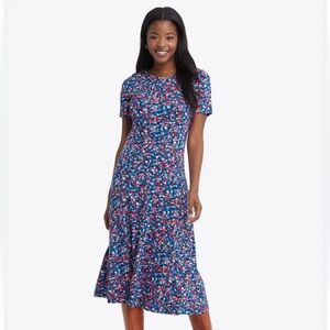 Draper James Tammy Midi T-Shirt Dress in Spring Ditsy Floral